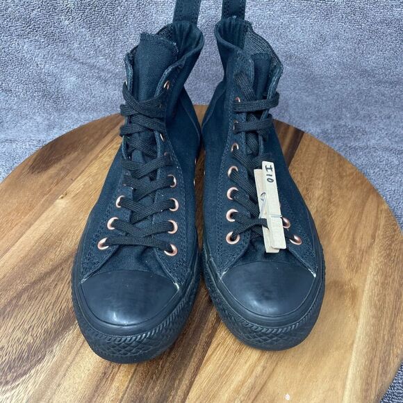 Converse Women's 10 Chuck Taylor All Star Black Copper Chelsee Hi Sneakers Shoes - Picture 8 of 8